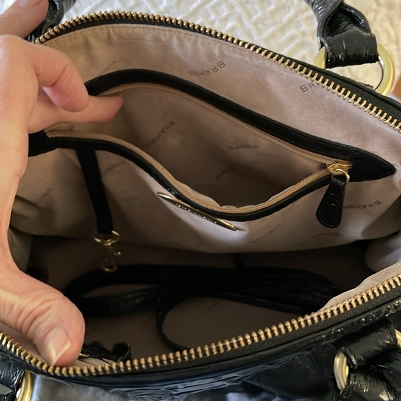 Brahmin 'Louise Rose' Croc Embossed Satchel - Picture 2 of 7